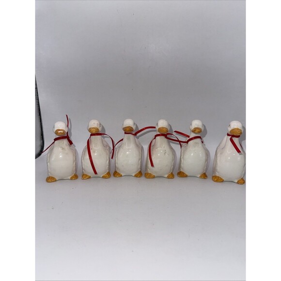 Geese Porcelain Napkin Holders 6 As Is - Picture 1 of 7